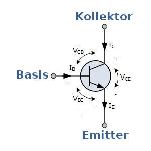 Funktionsprinzip des BC547 NPN Bipolartransistor.