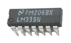 Ein LM339 ist ein variabler Spannungskomparator.