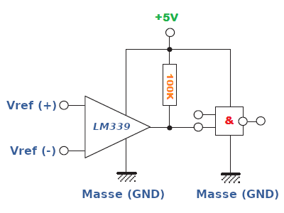 CMOS-Treiber mit dem LM339.