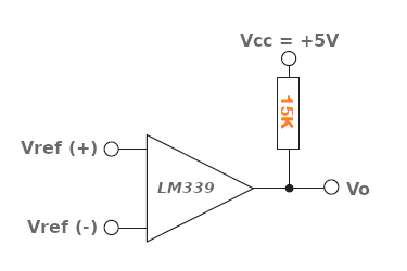 Einfache Komparator-Schaltung mit dem LM339.