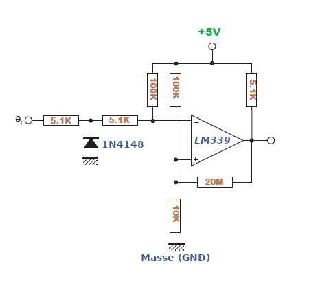 Nulldurchgangs-Detektor mit dem LM339.