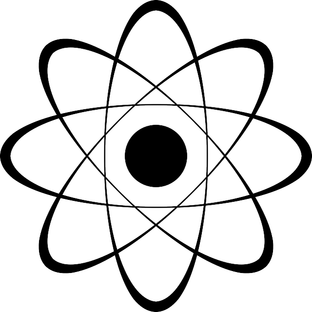 Elektronen bewegen sich um den Atomkern.